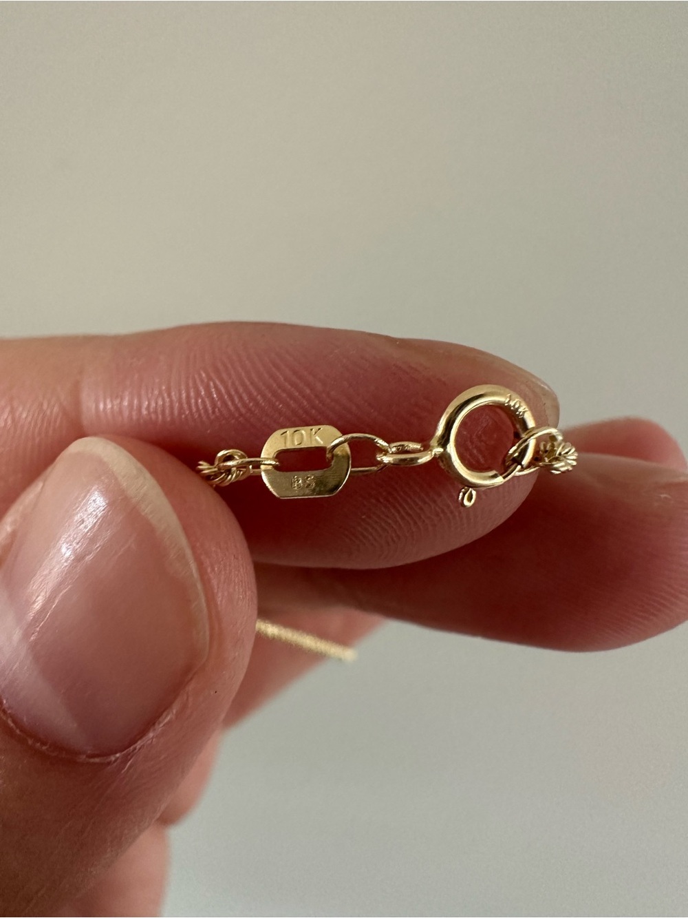 10K Gold Rope Chain Bracelet - Picture 3 of 5